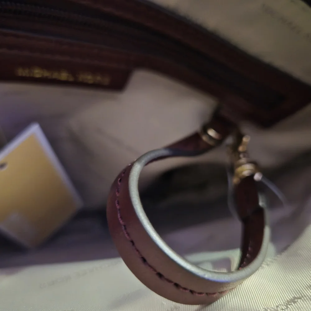 Michael Kors Burgundy Leather Tote Bag